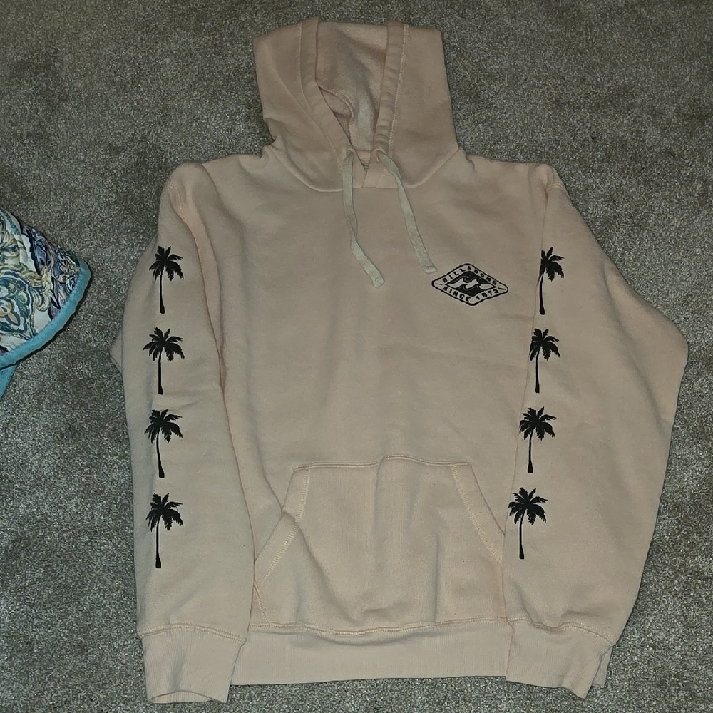 BILLABONG Pink Hoodie with Palm Tree Design